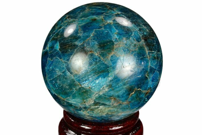 Bright Blue Apatite Sphere - Madagascar #121837